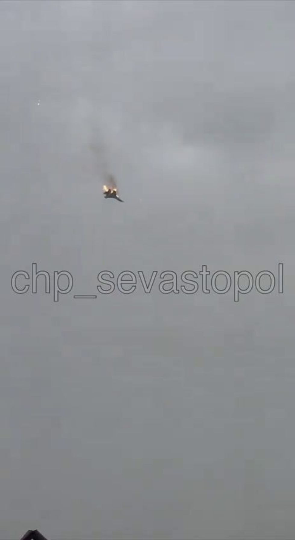 Aereo russo abbattuto a Sebastopoli, Crimea | video