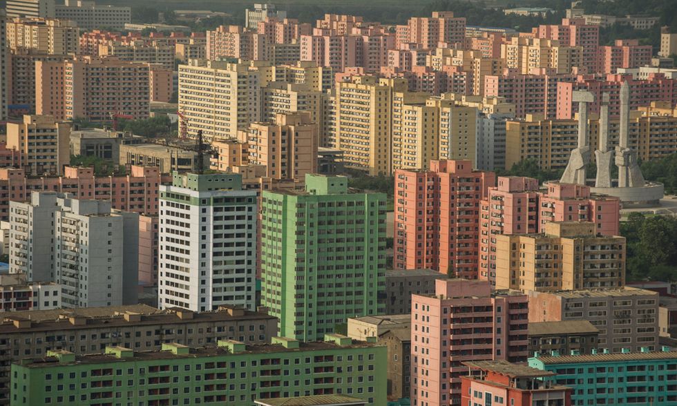 Corea Del Nord Comè La Capitale Pyongyang Foto Panorama