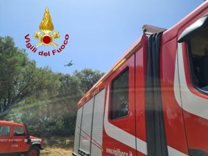 Olbia camper incendio