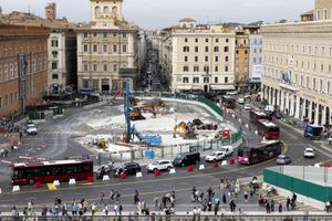 linea C metropolitana, Piazza Venezia, Roma