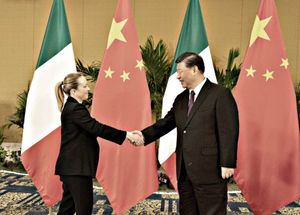 ​Giorgia Meloni e Xi Jinping