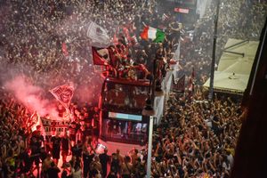 ​I festeggiamenti per lo scudetto del Milan