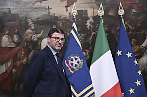 ​Giancarlo Giorgetti, deputato della Lega, ministro dell’Economia e delle finanze.